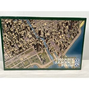 F.X. Schmid Chicago Street Puzzle NIB Vintage 90's 1000 Piece